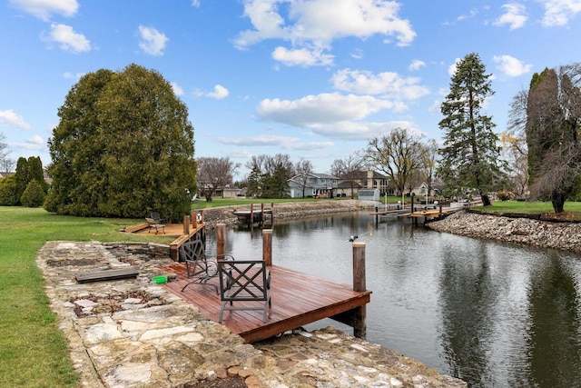 1620 E Murdock Ave, Oshkosh, WI 54901 - view of dock with a water view and a yard