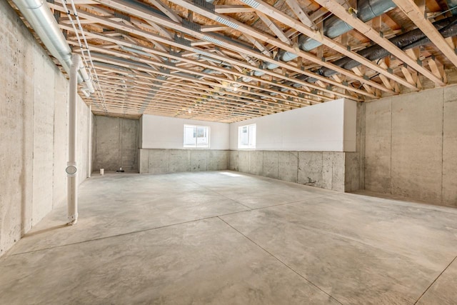 view of basement