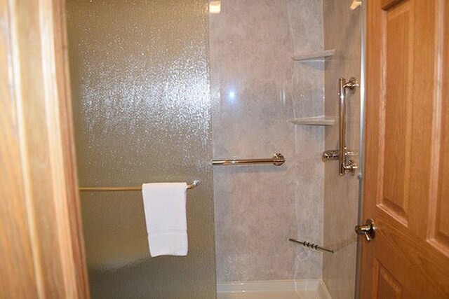 bathroom with a shower