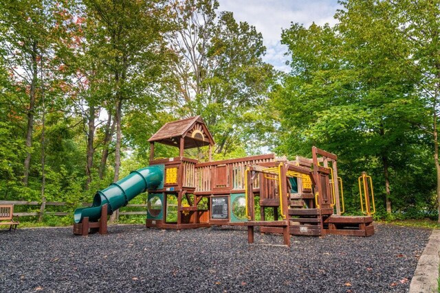 view of community jungle gym