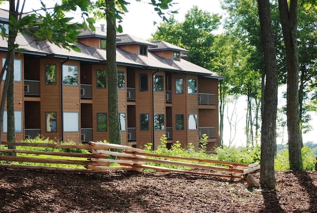 view of front of home with fence