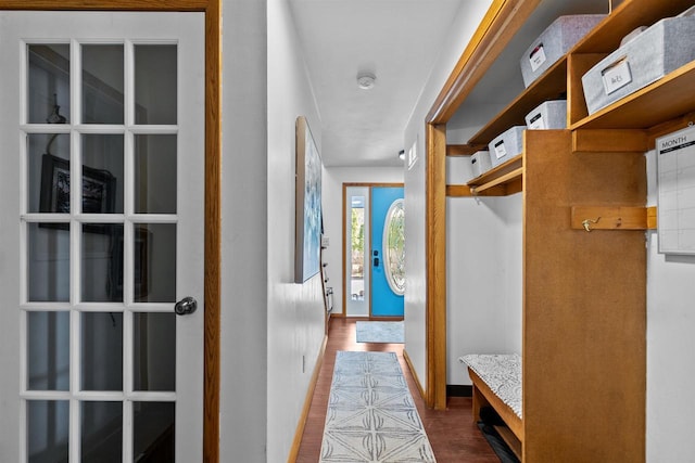 1096 Lakeshore Dr, Menasha, WI 54952 - mudroom with dark wood finished floors and baseboards