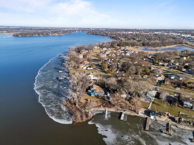 1096 Lakeshore Dr, Menasha, WI 54952 - aerial view featuring a water view and a residential view