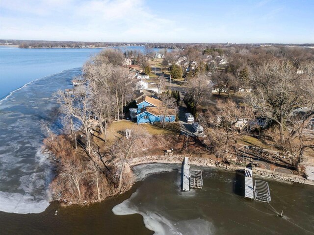 1096 Lakeshore Dr, Menasha, WI 54952 - birds eye view of property with a water view