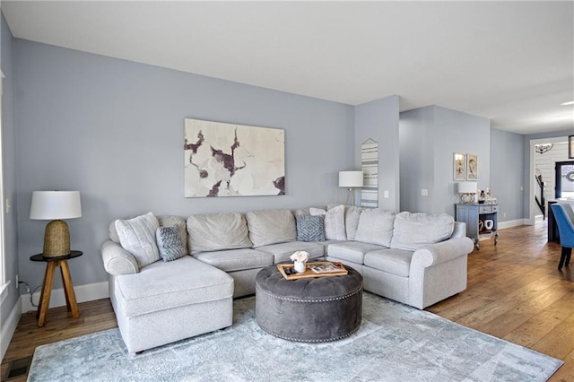 3426 Creek Ridge Dr, Eau Claire, WI 54703 - living room with wood finished floors and baseboards