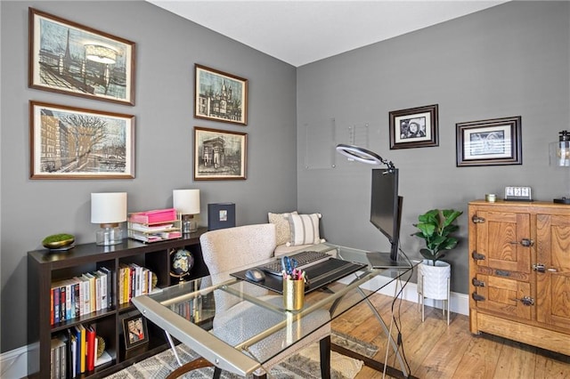 3426 Creek Ridge Dr, Eau Claire, WI 54703 - office space with baseboards and wood finished floors