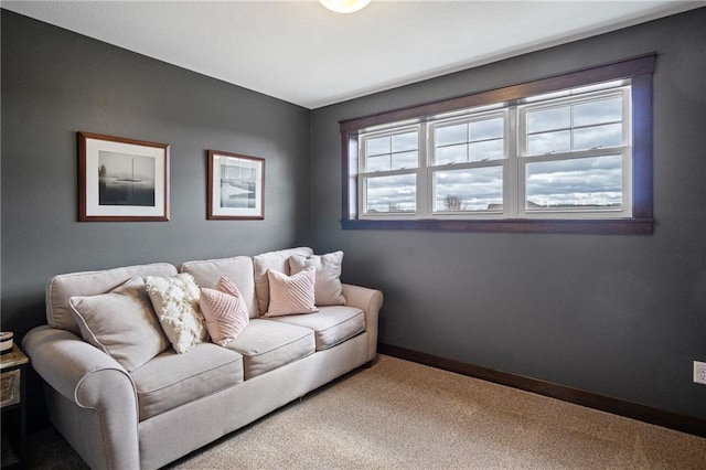 3426 Creek Ridge Dr, Eau Claire, WI 54703 - carpeted living area featuring baseboards