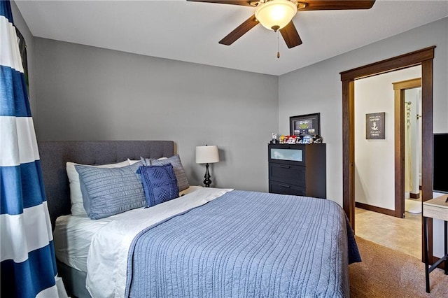 3426 Creek Ridge Dr, Eau Claire, WI 54703 - bedroom featuring ceiling fan and light carpet