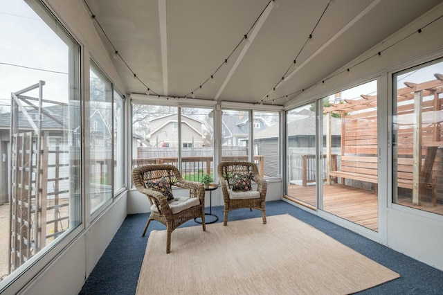view of sunroom