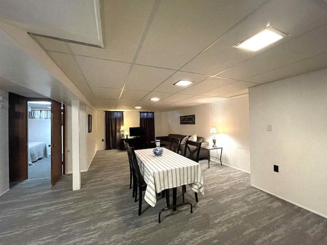 1139 Roscoe St, Green Bay, WI 54304 - dining area featuring a paneled ceiling and baseboards