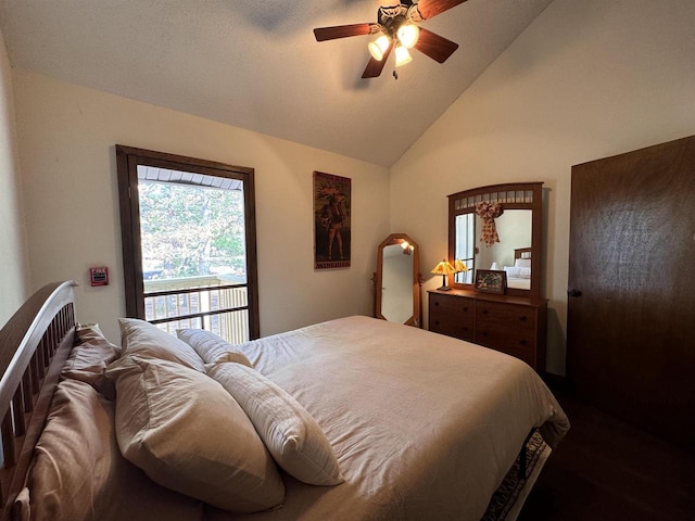 4 Hawthorn Trl, Wisconsin Dells, WI 53965 - bedroom with a ceiling fan and lofted ceiling