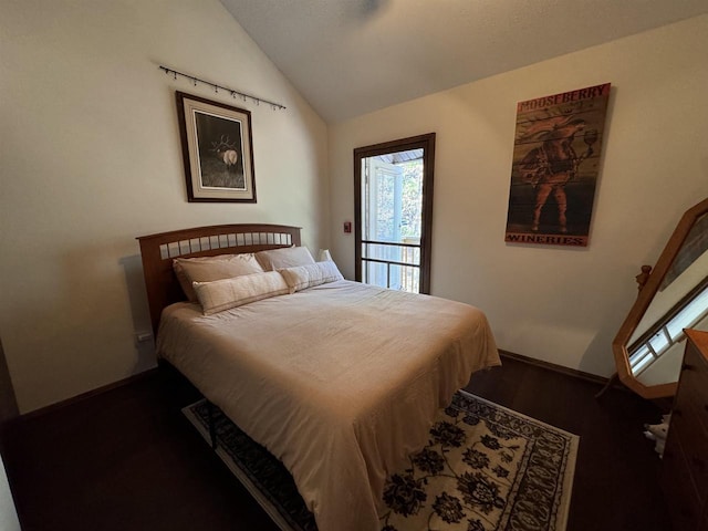 4 Hawthorn Trl, Wisconsin Dells, WI 53965 - bedroom with baseboards and lofted ceiling