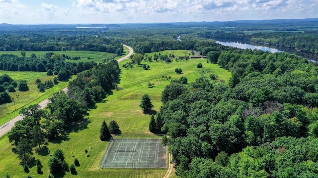 4 Hawthorn Trl, Wisconsin Dells, WI 53965 - aerial view with a water view, a rural view, and a forest view