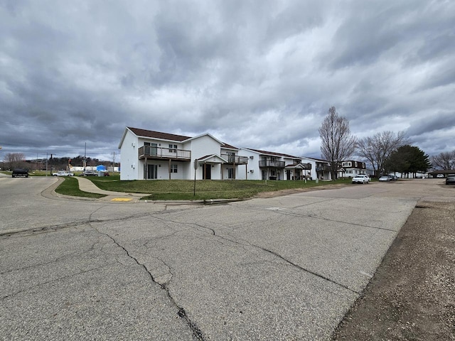 view of street with curbs