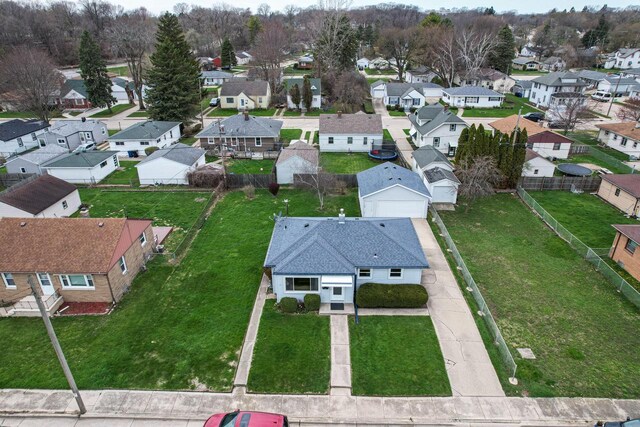 drone / aerial view featuring a residential view