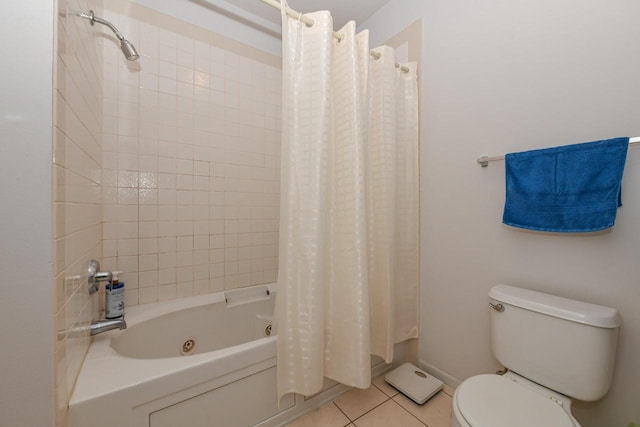 1300 N Prospect Ave Unit 120, Milwaukee, WI 53202 - bathroom with shower / tub combo with curtain, tile patterned floors, and toilet