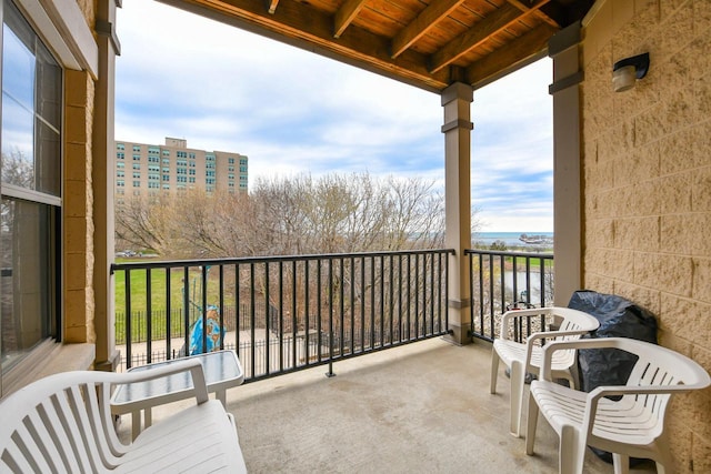 1300 N Prospect Ave Unit 120, Milwaukee, WI 53202 - balcony featuring a water view