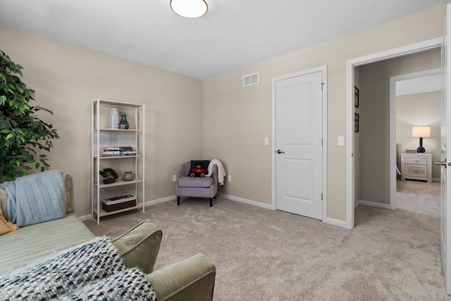1677 Liatris Dr, Sun Prairie, WI 53590 - sitting room featuring baseboards, carpet, and visible vents