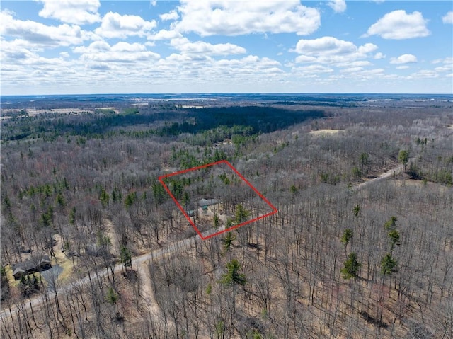 W3803 Church Rd, Sarona, WI 54870 - aerial view with a forest view
