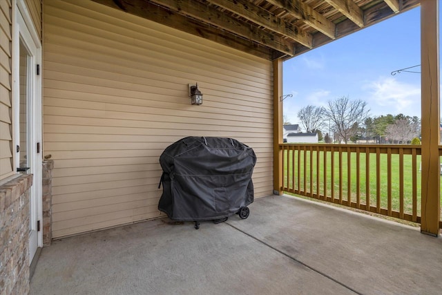 view of patio / terrace featuring area for grilling