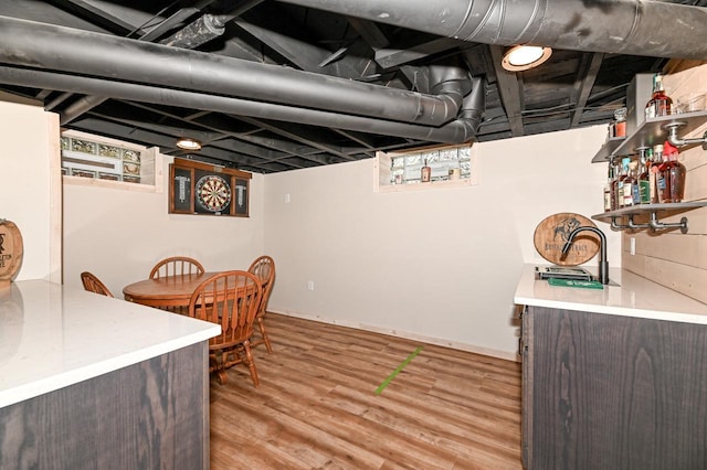dining room featuring light wood-type flooring