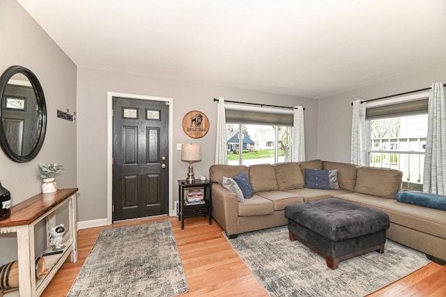 living room featuring wood finished floors