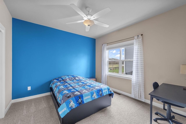 402 Burnt Sienna Dr, Middleton, WI 53562 - carpeted bedroom with baseboards and ceiling fan