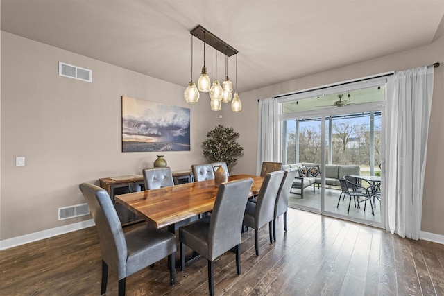 402 Burnt Sienna Dr, Middleton, WI 53562 - dining room with wood finished floors, visible vents, and baseboards
