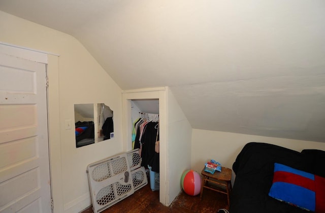 1922 45th St, Kenosha, WI 53140 - interior space featuring a closet and lofted ceiling