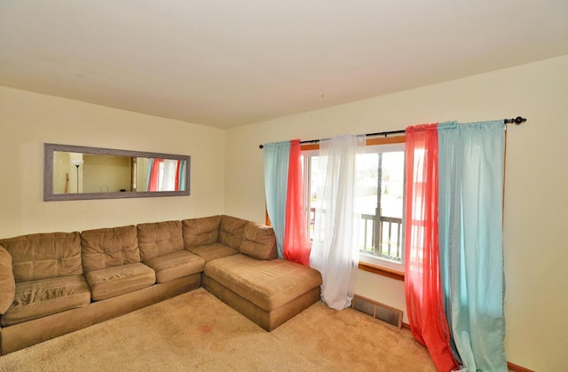 1922 45th St, Kenosha, WI 53140 - living room featuring visible vents and light carpet