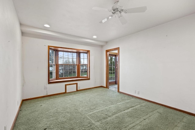 2108 Woodlawn Ln, Appleton, WI 54914 - carpeted spare room featuring ceiling fan, recessed lighting, and baseboards
