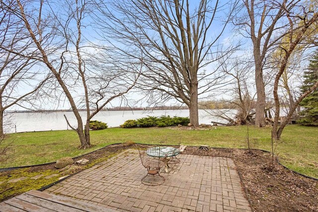 2108 Woodlawn Ln, Appleton, WI 54914 - view of patio featuring a water view