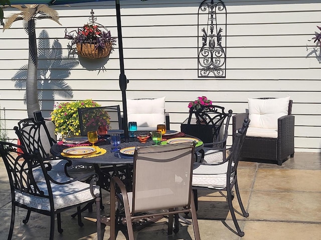 view of patio / terrace featuring outdoor dining space