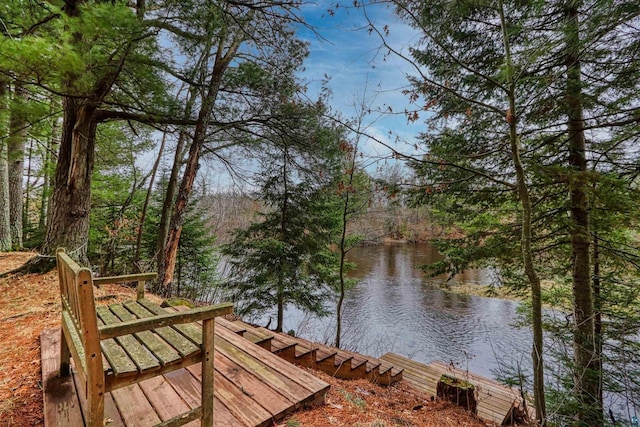 10749 N Namekagon Ln, Hayward, WI 54843 - water view featuring a wooded view