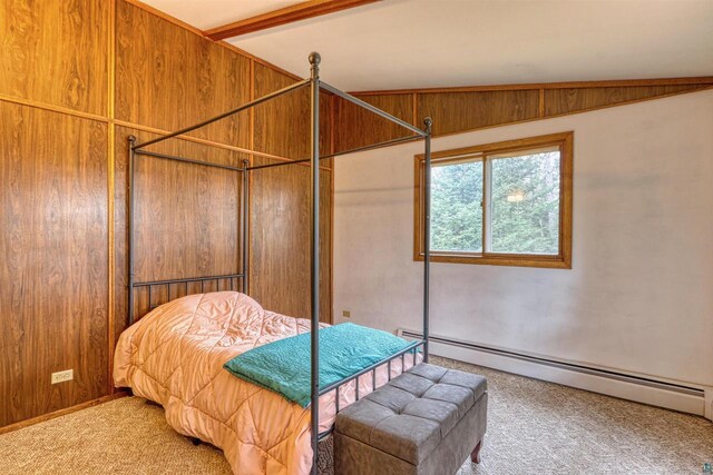 10749 N Namekagon Ln, Hayward, WI 54843 - carpeted bedroom featuring a baseboard radiator