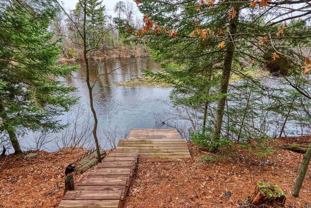 10749 N Namekagon Ln, Hayward, WI 54843 - dock area featuring a water view