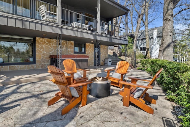 view of patio / terrace featuring a balcony
