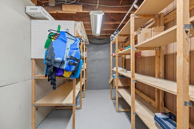 view of storage area