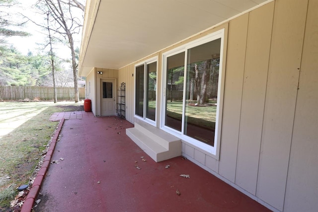view of patio with fence