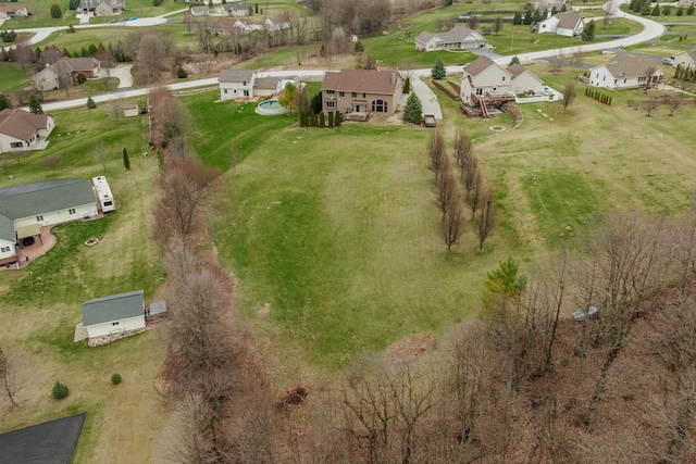 aerial view featuring a residential view