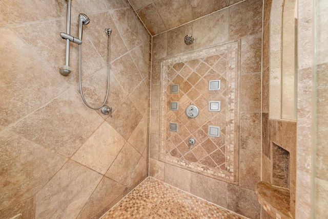 details with tiled shower