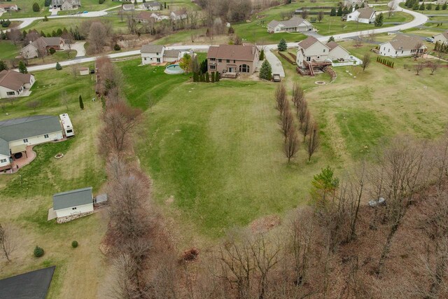 aerial view featuring a residential view
