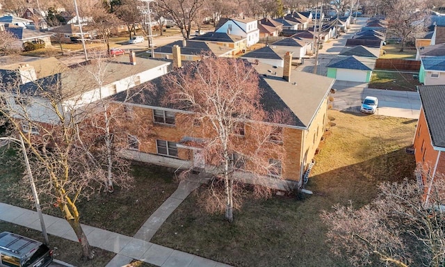 bird's eye view featuring a residential view