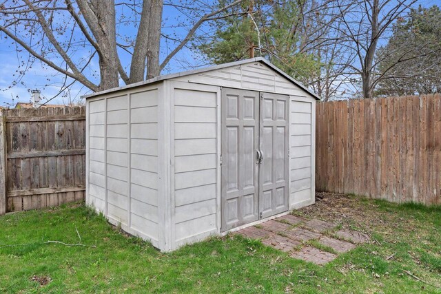 9073 N Joyce Ave, Milwaukee, WI 53224 - view of shed with a fenced backyard