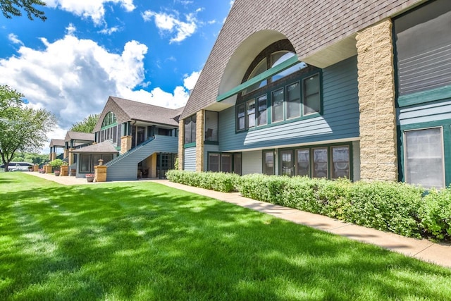 exterior space with a lawn