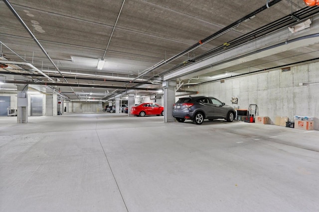 view of parking garage