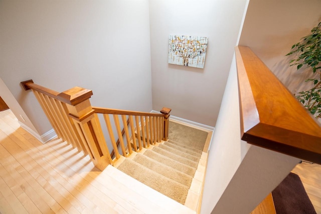 staircase with baseboards