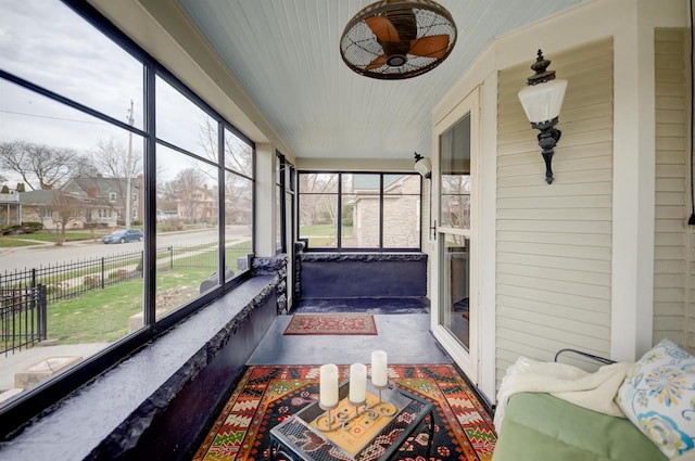 1324 Washington Ave, Oshkosh, WI 54901 - sunroom with a ceiling fan