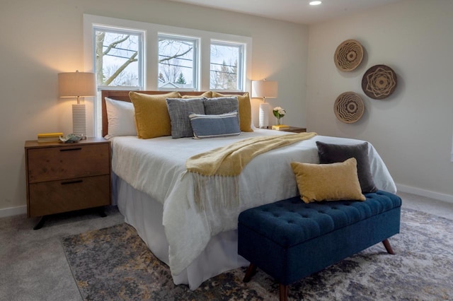 3326 6 Mile Rd, Racine, WI 53402 - bedroom featuring recessed lighting, light carpet, and baseboards