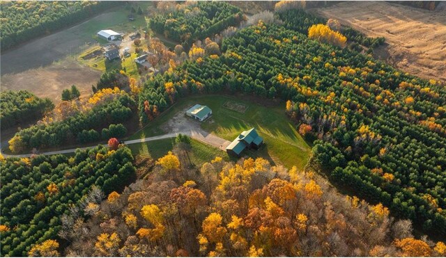 2374 320th St, Clear Lake, WI 54005 - drone / aerial view featuring a rural view and a wooded view